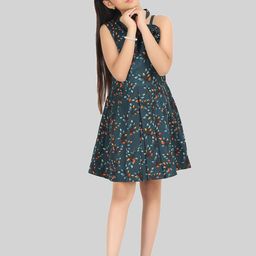 BEING NAUGHTY Girls Floral Print Fit & Flare Dress-picture-3