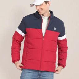 U.S. Polo Assn. Navy & Red Regular Fit Colour Block Jacket-26