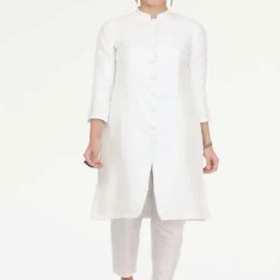 Kaanchie Nanggia White Taffeta Jacket with Pant-image-79