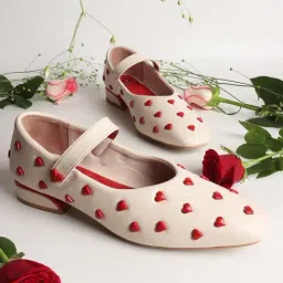 The White Pole Women's Cream Mary Jane Shoes-image-43