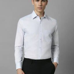 Louis Philippe White Cotton Regular Fit Checks Shirt-picture-40