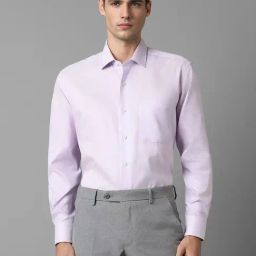 Louis Philippe Purple Cotton Regular Fit Texture Shirt-picture-45