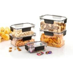 HAZEL Transparent Plastic Airtight Leak proof Microwave Safe Container - Set of 5-image-20