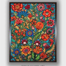 Indian Classic Art Multicolor Canvas Abstract Wall Art-picture-33