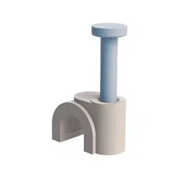 ESSENTRA COMPONENTS Cable Clips CABLE CLAMP, NAIL-IN, POLYETHYLENE/WHITE, 22NCC0500RW (Pack of 20)-image-7