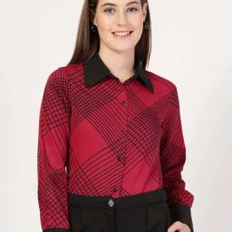 Style Quotient Pink Printed Formal Shirt-80