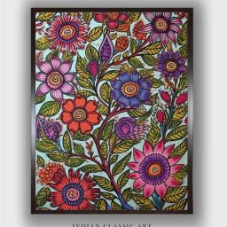 Indian Classic Art Multicolor Canvas Abstract Wall Art-image-85