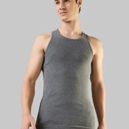Park Avenue Grey Cotton Regular Fit Self Pattern Vest-picture-20