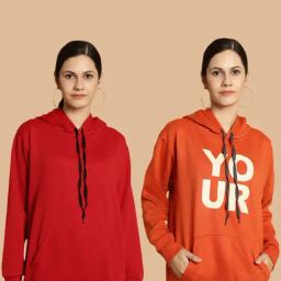 Vimal Jonney Maroon & Rust Printed Sweatshirt - Pack Of 2-image-46