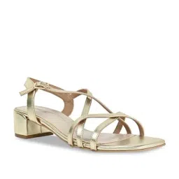 Rocia by Regal Women's Golden Ankle Strap Sandals-image-84
