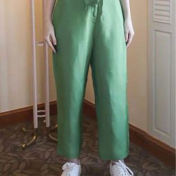 Zink London Green Straight Fit Trousers-image-73