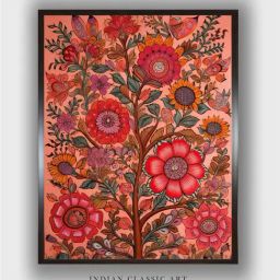 Indian Classic Art Multicolor Canvas Abstract Wall Art-41