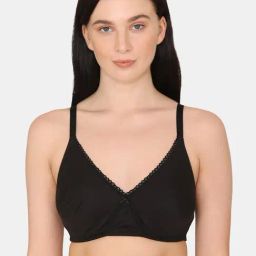 Rosaline by Zivame Black Double Layered Full Coverage T-Shirt Bra-image-35