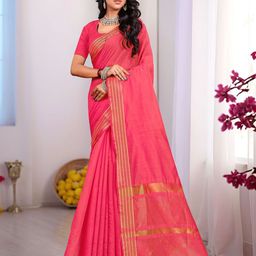 Anouk Rustic Woven Design Zari Chanderi Cotton Saree-picture-15