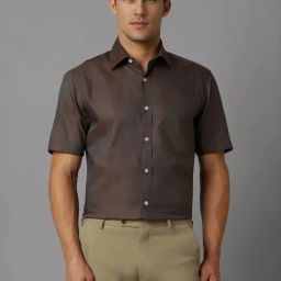Louis Philippe Brown Cotton Regular Fit Shirt-picture-45