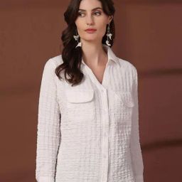 Melon By plusS White Plain Shirt-image-80