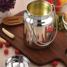 HAZEL Silver Stainless Steel Oil Container (0.75 L)-image-5