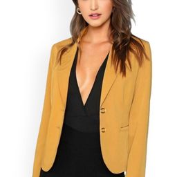 BAESD Women Notched Lapel Collar Single-Breasted Formal Blazer-picture-56