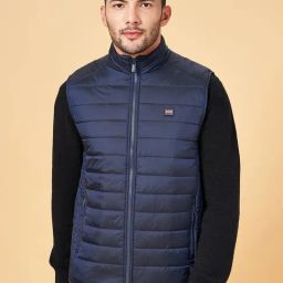 Byford by Pantaloons Blue Regular Fit Quilted Jacket-picture-41
