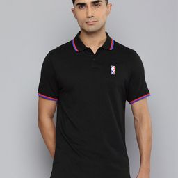 NBA Men Polo Collar Applique T-shirt-image-1