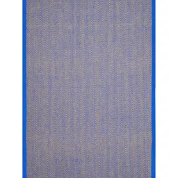 Saral Home Blue Chevron Textured Anti-Skid Jute Cotton Carpet-image-92