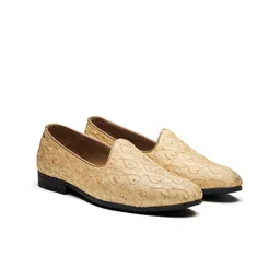 MICHAEL ANGELO Men Pointed Toe Woven Design Mojaris-2