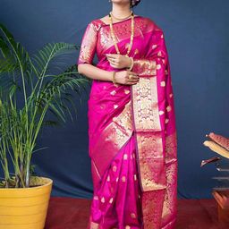 AMRUTKALA SAREES Woven Design Zari Banarasi Saree-image-82
