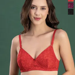 DressBerry Pack of 3 Floral Bra Medium Coverage Heavily Padded-13