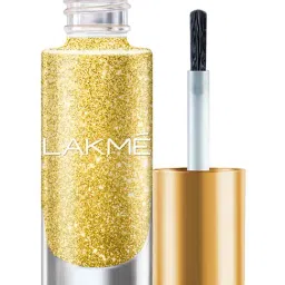 Lakme Glitterati Collection Shine Nail Color Dusty Gold - 6 ml-18
