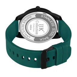 IIK COLLECTION Men Round Dial Adjustable Flexible Silicon Strap Watch image 2
