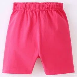 Fido Cotton Jersey Knee Length Shorts Solid Color - Fuchsia-picture-1