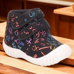 Lil Lollipop Alphabets Printed Musical Booties - Black-image-87