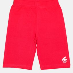 Kiddopanti Brand Name Printed Cycling Shorts -   Dark Coral-image-74