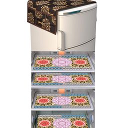 Dakshya Industries Fridge Top Cover and Fridge Mat Combo Set of 5-picture-48