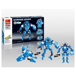 SUPER TOY 3in1 Mech Robot Transform Building Blocks Puzzle Assemble 3D Toy for Kids - 150 Pieces-24
