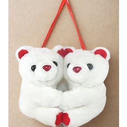 Tickles Hanging Loveable Couple Teddy Stuffed Soft Plush Toy for Kids Boys & Girls Valentine's Special (Size: 10 cm Color: White)-picture-13