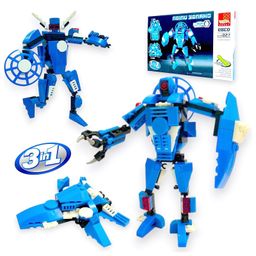 SUPER TOY 3in1 Mech Robot Transform Building Blocks Puzzle Assemble 3D Toy for Kids - 150 Pieces image 2