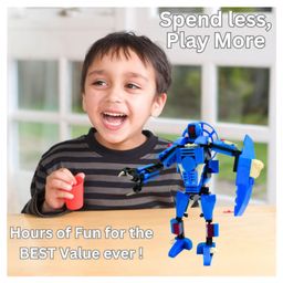 SUPER TOY 3in1 Mech Robot Transform Building Blocks Puzzle Assemble 3D Toy for Kids - 150 Pieces image 4