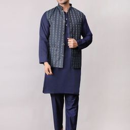 Voniry Men Ethnic Motifs Embroidered Regular Kurta with Pyjamas-34