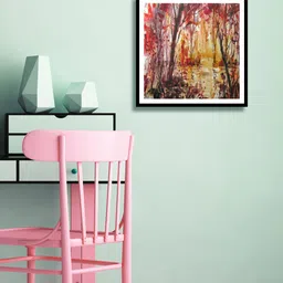 999Store Multicoloured Hand-Painted Botanical Wall Painting-image-84