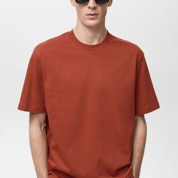MANGO Drop-Shoulder Sleeves Relaxed Fit T-shirt-image-44