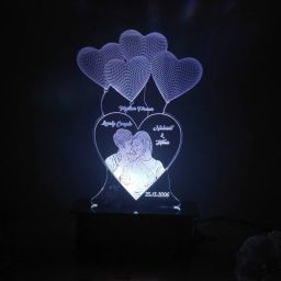 Heart Balloon Acrylic LED Lamp-30