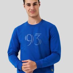 ColorPlus Blue Regular Fit Printed Sweatshirt-image-64