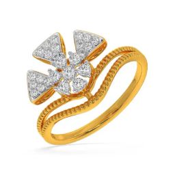 Kisna Diamond & Gold Jewellery Norah 14k (585) Diamond & Gold Ring For Women-picture-11