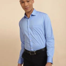 Allen Solly Blue Cotton Slim Fit Shirt-picture-43