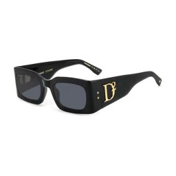 DSQUARED2 Black Rectangular Sunglasses for Women-image-5