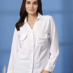 Melon By plusS White Plain Shirt-image-86