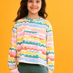 Anthrilo Girls White Printed T-Shirt-image-16