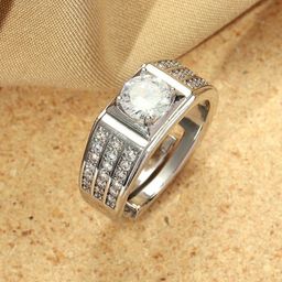 SALTY Men Luminous Crystal Adjustable Finger Ring-43