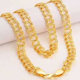 SANAA CREATIONS Unisex Gold-Plated Statement Chain-image-13